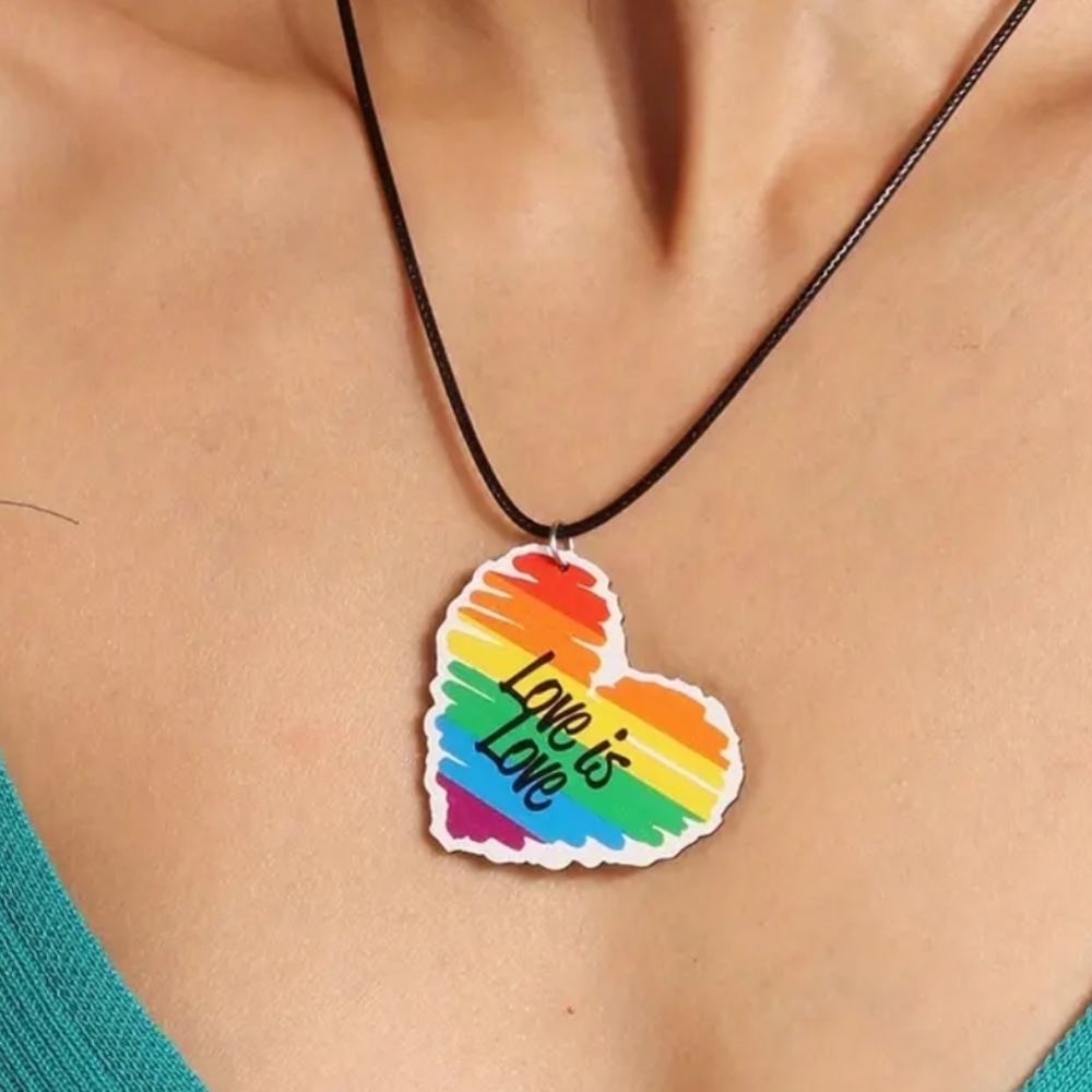 Rainbow Heart Necklace